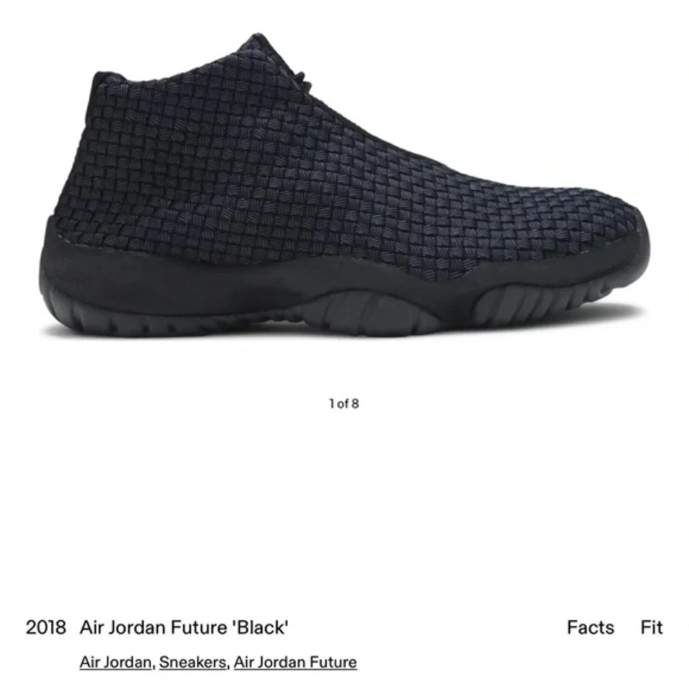 Nike 2018 Air Jordan Future Black Size 8 656503-001 Woven Anthracite GUC #CL-19